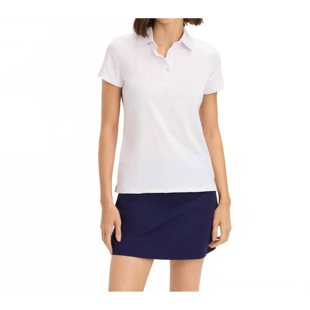NEW RENWICK solid performance polo in white